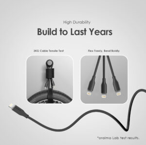 Oraimo SilkLine | OCD-115CL | C to L 20W - 1M ,fast charging cable for mobile