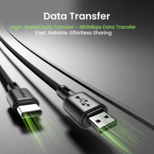 Oraimo FastLine Type-C Cable with 60W High-Speed Charging & Tangle-Free Durable Design (OCD-C54)