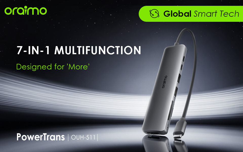 Oraimo Smart 7 in 1 USB-C Hub | OUH-511