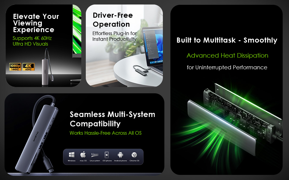 Oraimo Smart 7 in 1 USB-C Hub | OUH-511