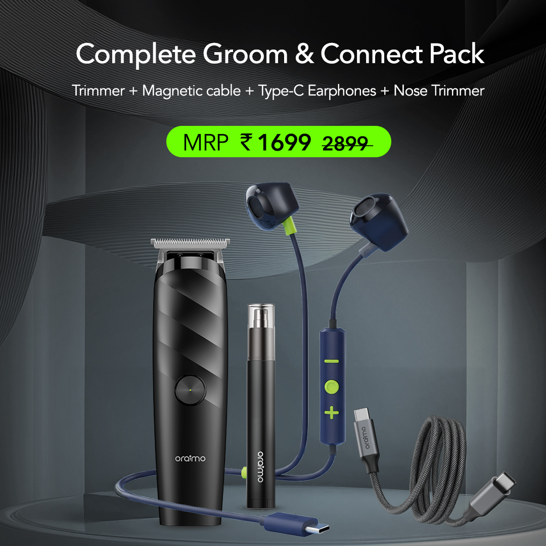 Oraimo Bundle Products ,Smart trimmer,wired earphones,magnetic cables,Nose trimmer